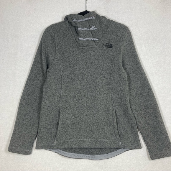 The North Face Tops - The North Face Women’s Crescent Hoodie Heather Gray Fleece Pullover Size M